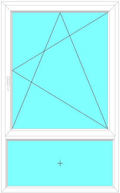 Bukó-nyíló/Fix ablak 880 mm x 1450 mm